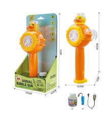 Установка з мильними бульбашками XH 129 (48/2) підсвічування, автоматичний принцип, акумулятор 3.7V, пляшечка з мильним розчином, в коробці