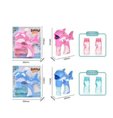 Пістолет з мильними бульбашками MY 10095 Y-2 (72/2) 2 кольори, “Дельфінчик”, підсвічування, 2 мильних розчини, автоматичний принцип, музика, на батарейках, на листі