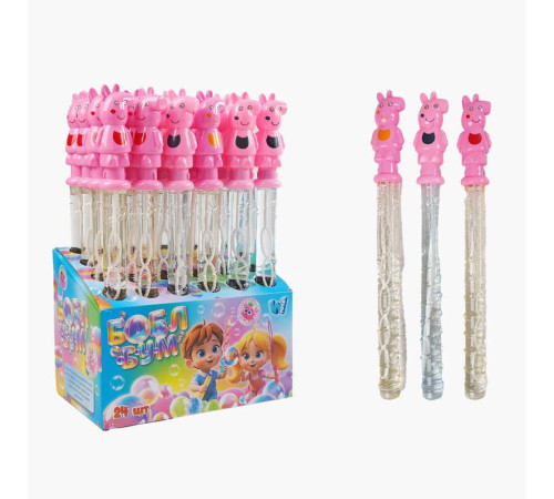 Мильні бульбашки LK 96108 (6) "WToys", ЦІНА ЗА 24 ШТУКИ В БЛОЦІ, "Свинка", висота 36см, в коробці – в наличии! Купите сейчас у KAZKOVA