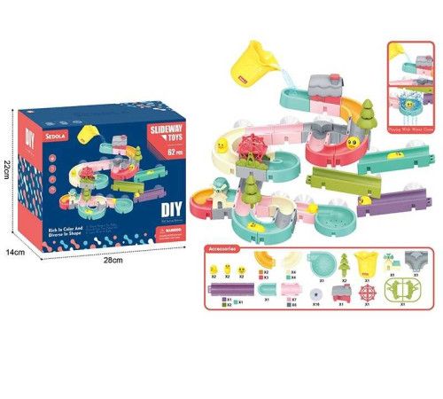 Гра для ванної 8366-37 A (24) на присосках, трек, кульки, 62 елементи, в коробці – в наличии! Купите сейчас у KAZKOVA