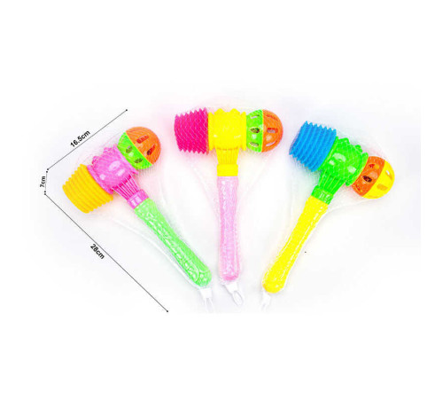 Молоточок 594-3 (264/2) 3 види, брязкальце, пискавка, у сітці, ВИДАЄТЬСЯ ТІЛЬКИ МІКС ВИДІВ – в наличии! Купите сейчас у KAZKOVA