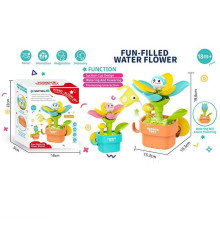 Гра для ванни 52122 (36) 2 кольори, “Водна квітка”, на присосках, рухомі елементи, кухлик, в коробці