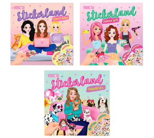 гр Видання для дозвілля "Stickerland" РМ-87 (12) "Апельсин", 14 сторінок, 4 арк. наліпок, ВИДАЄТЬСЯ МІКС ВИДІВ