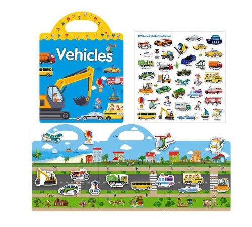 Зошит з наліпками LY 63017 (200) багаторазові наліпки, в пакеті