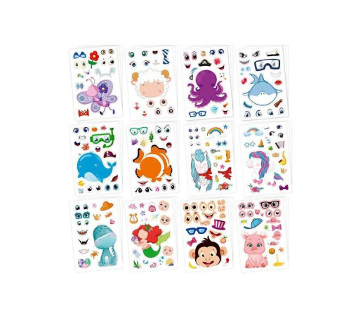 Наліпки LY 63053 (150) 36 сторінок, 12 тварин, в пакеті