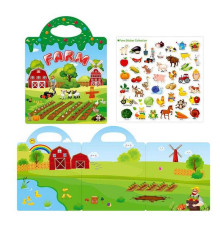 Зошит з наліпками LY 63024 (200) багаторазові наліпки, в пакеті