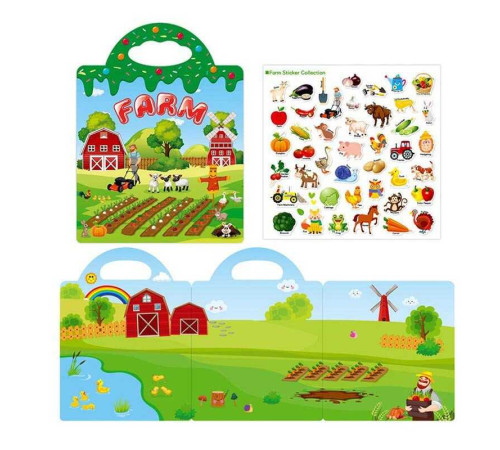 Зошит з наліпками LY 63024 (200) багаторазові наліпки, в пакеті