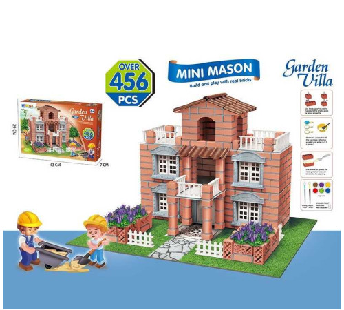 Конструктор NKT 316 (24) “Garden Villa”, 456 елементів, цегла+цементна суміш, в коробці – в наличии! Купите сейчас у KAZKOVA