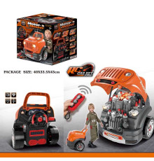 Машина-конструктор 008-979 (3) 61 деталь, звук, підсвічування, коробка передач, деталі, інструменти, наліпки, електронний ключ, в коробці