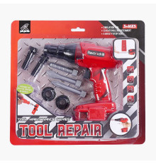 Інструмент 6210 C-1 (72/2) “Шуруповерт”, на батарейках, 3 насадки, гайки, шурупи, на листі