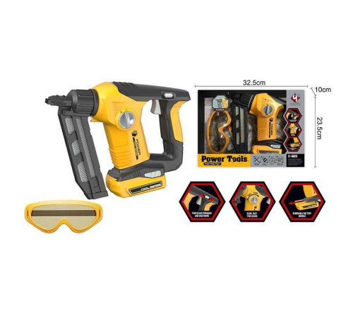 Цвяхозабивач T 016 B (24) підсвічування, звукова імітація, регуляція частоти "забивання", захисні окуляри, в коробці