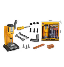 Набір інструментів T 038 (12) дриль, механічне обертання, підсвічування, звуки, на батарейках, лещата, гайкові ключі, в коробці