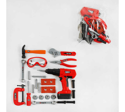 Набор инструментов KY 1068-308 (24/2) шуруповерт на батарейках, в пакете