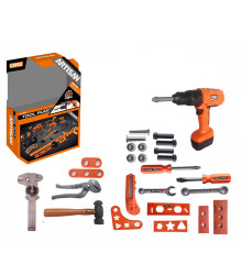 Набір інструментів KY 1068-105 D (24/2) автоматичний дриль, знімні насадки, захисні окуляри, інструменти, в коробці