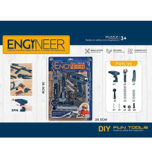 Набір інструментів МТ 6-5 (96/2) 13 елементів, механічний дриль, аксесуари, на листі