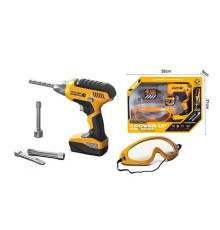 Набір інструментів T 039 (36) дриль, підсвічування, на батарейках, автоматичний принцип роботи, реверс, насадки, маска, в коробці