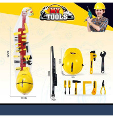 Набір інструментів 333-13 (96/2) 10 елементів, каска, пояс, у сітці