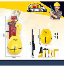 Набір інструментів 333-14 (120/2) 9 елементів, каска, пояс, у сітці