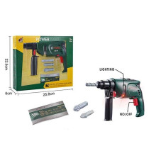 Дриль 0223-13 (48/2) підсвічування, на батарейках, 3 насадки, на батарейках, в коробці