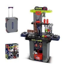 Набір інструментів 008-102 (8) верстат, валіза, молоток, тиски, пилка, викрутки, гайковий ключ, болти, в коробці