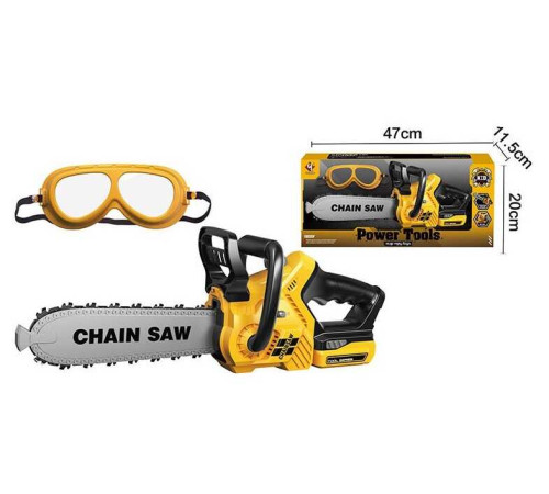 Пила T 058 (24/2) звук, підсвічування, автоматичне обертання пиляльного ланцюга, на батарейках, в коробці