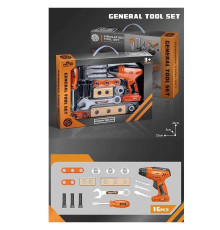 Набір інструментів 778-89 (72/2) 16 елементів, механічний шуруповерт, викрутка, тренувальні бруски, в коробці