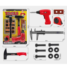 Набір інструментів 1053 (72/2) дриль, молоток, штангенциркуль, рулетка, на листі