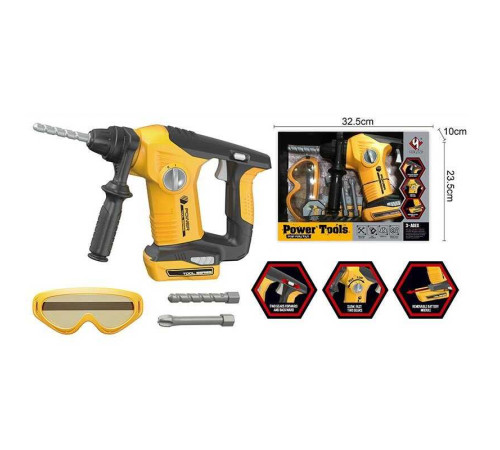 Дриль T 016 A (24) захисні окуляри, 3 насадки, лінійка, в коробці