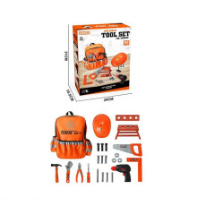 Набір інструментів KY 1068-33 (24/2) рюкзак, каска, автоматичний дриль, знімні насадки, молоток, плоскогубці, викрутка, пила, стійка для інструментів, висота рюкзака - 29.5см, в коробці