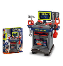 Набір інструментів 008-202 (8) 41 елемент, верстат, автоматичний шуруповерт, реверс, пилка, викрутки, штангенциркуль, молоток, гайковий ключ, болти, в коробці