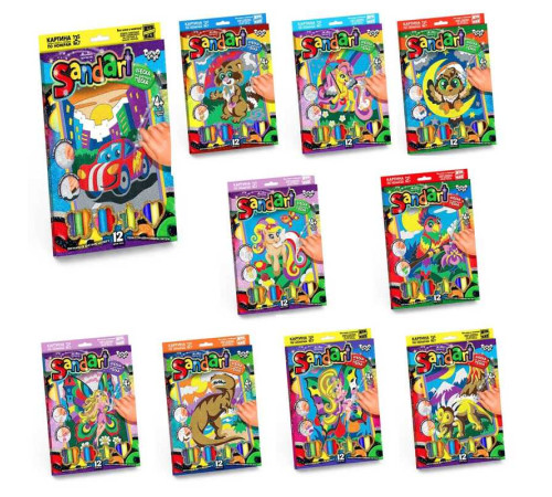 гр Набір творчості "Sand Art" SA-01-01,02,03,04... 10 Фреска з піску "(10)" Danko Toys"