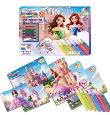 гр Малюй піском 66583 (24) "4FUN Game Club", 6 карток, 6 кольорів піску, щітка, в коробці