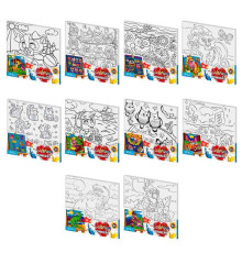 гр Розмальовка за номерами. Coloring by numbers CBN-01-01,02,03,04..10 розмір 31см*31см с.1 (10) "Danko Toys" ВИДАЄТЬСЯ МІКС ВИДІВ