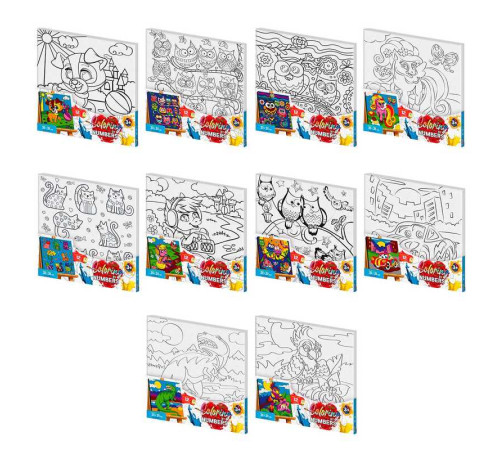 гр Розмальовка за номерами. Coloring by numbers CBN-01-01,02,03,04..10 розмір 31см*31см с.1 (10) "Danko Toys" ВИДАЄТЬСЯ МІКС ВИДІВ гр Розмальовка за номерами. Coloring by numbers CBN-01-01,02,03,04..10 розмір 31см*31см с.1 (10) "Danko Toys" ВИДАЄТЬСЯ МІКС ВИДІВ