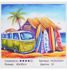 Картина за номерами HCEG 30591 (30) "TK Group", "Серфінг", Арт. 40*30см, у коробці
