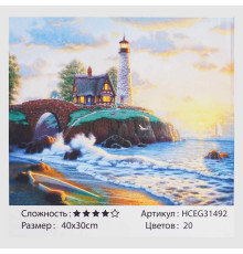 Картина за номерами HCEG 31492 (30) "TK Group", "Лазурний берег", 40*30 см, в коробці