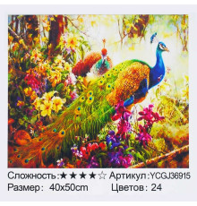 Картина за номерами YCGJ 36915 (30) "TK Group", 40х50 см, "Пави", в коробці