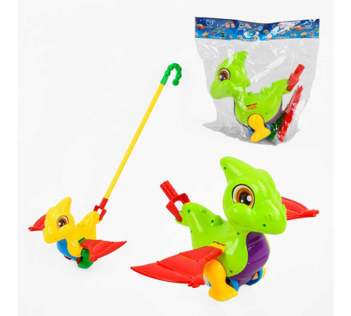 Каталка 0360 (72/2) "Дракончик" на паличці, розмахує крилами, 2 кольори, в пакеті – в наличии! Купите сейчас у KAZKOVA