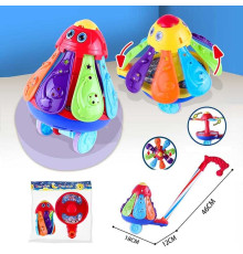 Каталка 393 (72/2) 2 види, “Карусель”, на паличці, з дзвіночком, у пакеті