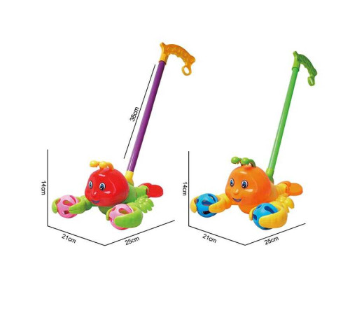 Каталка 198-13 (96/2) 2 види, "Омар", брязкальця, висота 38 см, в пакеті – в наличии! Купите сейчас у KAZKOVA