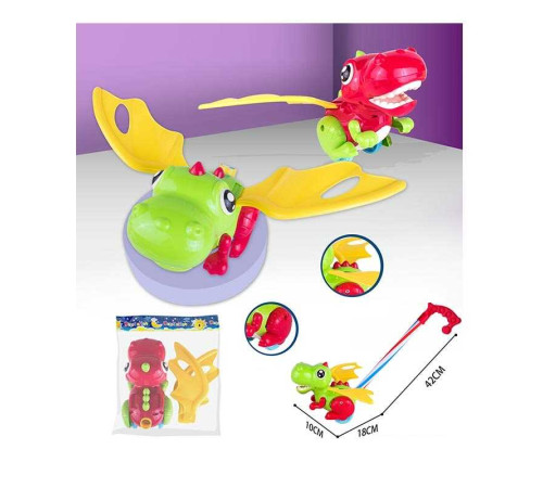 Каталка 389 (72/2) 2 види, на паличці, динозавр, з дзвіночком, у пакеті – в наличии! Купите сейчас у KAZKOVA