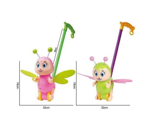 Каталка 198-18 (72/2) 2 види, "Метелик", рухливі елементи, висота 38 см, в пакеті – в наличии! Купите сейчас у KAZKOVA