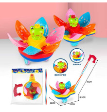 Каталка 395 (72/2) 2 кольори, з дзвіночком, на паличці, рухливі елементи, в пакеті