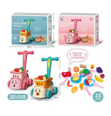 Каталка 998-4 (18) 2 види, 30 елементів, кошик з продуктами, в коробці