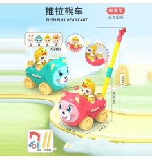 Каталка 8517 C (48/2) 2 кольори, 13 см х 21 см х 46 см, дзвіночок, обертається фігурка, в пакеті