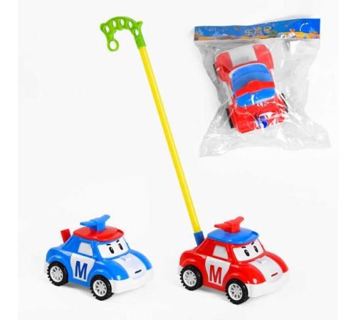 Каталка 198-20 (72/2) "Машинка" 2 кольори, на палиці, з пискавкою, в пакеті – в наличии! Купите сейчас у KAZKOVA