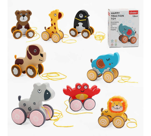 Каталка 58070-78 (96) “Тваринка”, пластикова, рухомі елементи, прорезинені колеса, шнурочок, в коробці – в наличии! Купите сейчас у KAZKOVA