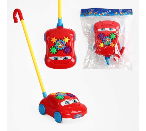 Каталка 0526 (72/2) “Машина”, на паличці, з дзвіночком, шестерні, у пакеті – в наличии! Купите сейчас у KAZKOVA