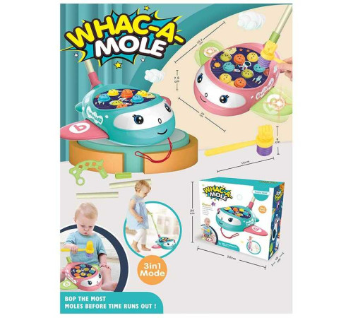 Каталка 8528 C (48/2) 2 кольори, гра стукалка, рухає крилами, мелодія, молоток, в коробці – в наличии! Купите сейчас у KAZKOVA