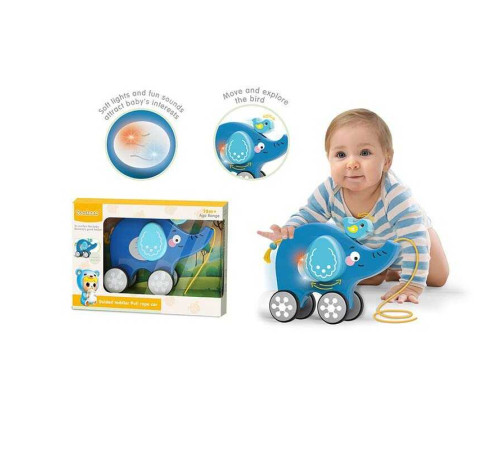 Каталка 63501 (24) “Слоник”, музика, звук, підсвічування, в коробці – в наличии! Купите сейчас у KAZKOVA